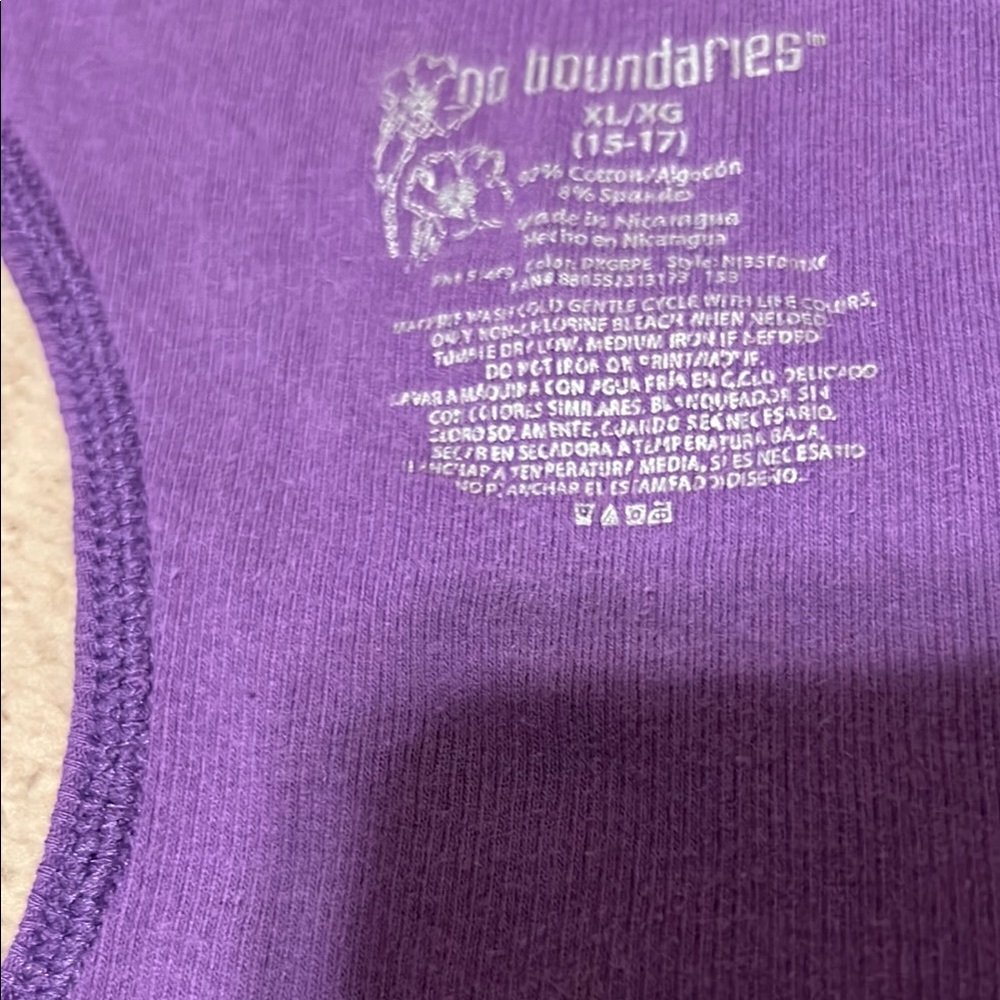 No Boundaries Purple and Gray Tank Tops - Picture 5 of 7
